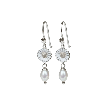 Christina Marguerite Pearl Drop sølv ørehængere med perle